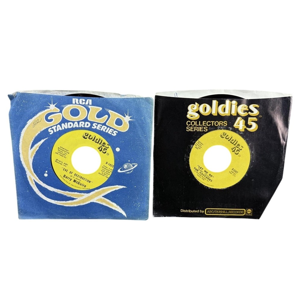 Vintage‎ Barry McGuire The Cascades 7" Black Goldies 45 Singles Collector's